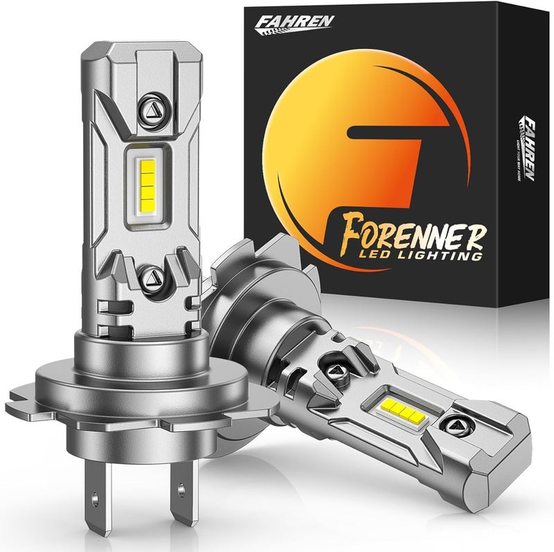 forenner H7 Light Bulb, 6500K Super Brighter H7 Fog Light Bulb, No Adapter Required 1:1 Mini Size, Plug and Play, Powersports Tail Light Assemblies, Pack of 2 - Image 1